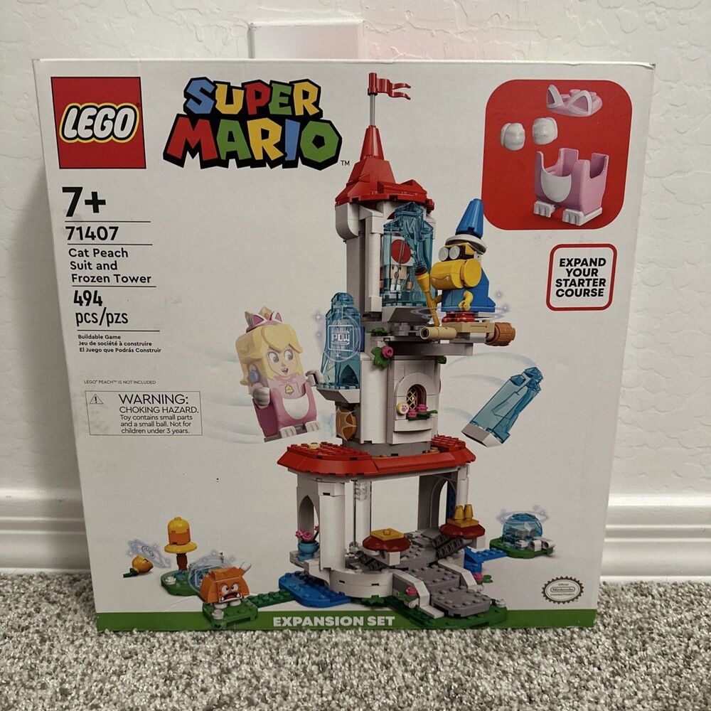 Lego Super Mario Cat Peach Suit and Frozen Tower 71407 Brand New & Sealed!